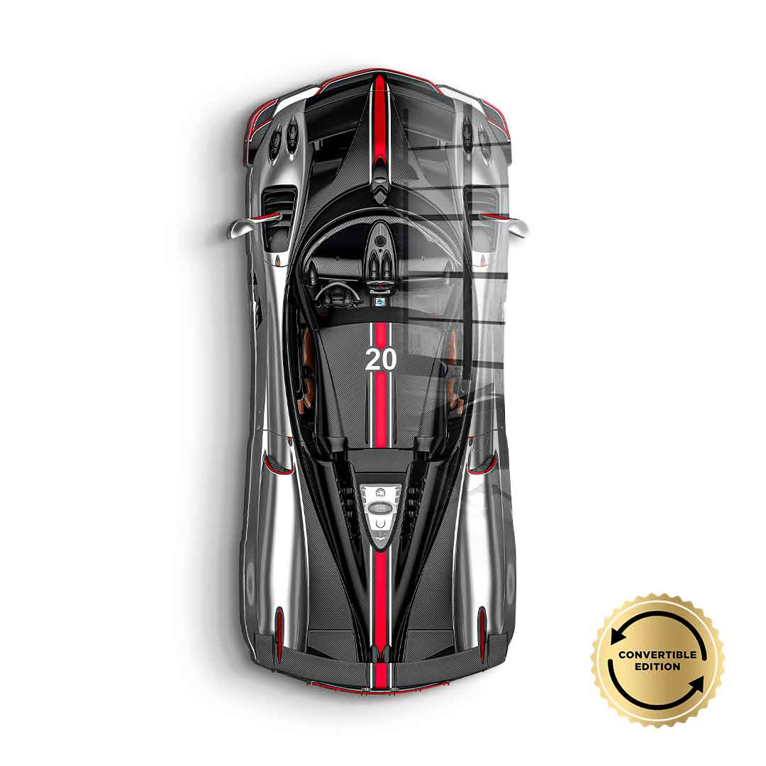 Wall sculpture Pagani Huayra Roadster BC - acrylic glass