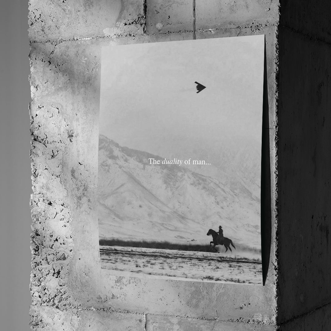 DOTCOMCANVAS® The duality of man Poster - Detail