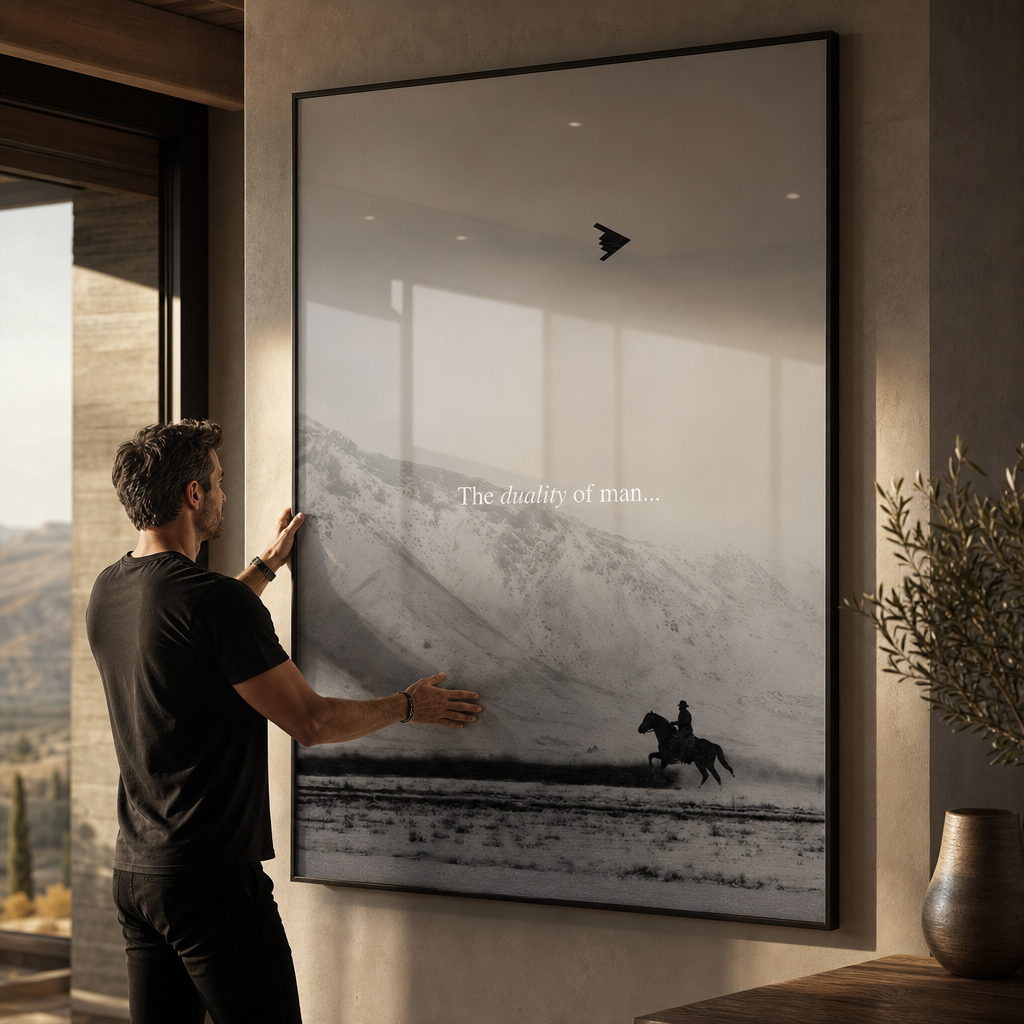 DOTCOMCANVAS® The duality of man Acrylglas - Lifestyle
