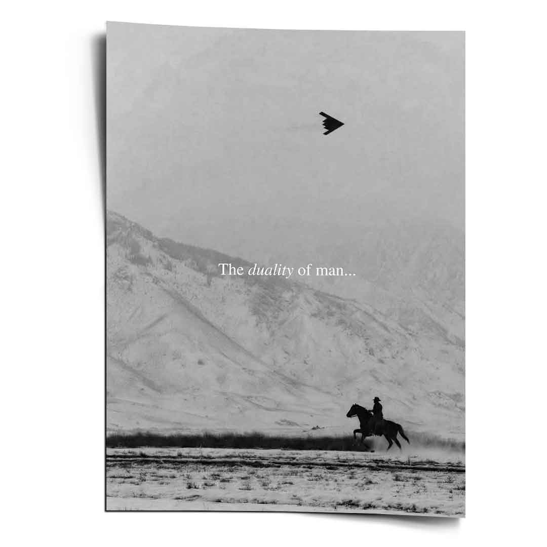 DOTCOMCANVAS® The duality of man Poster - Front