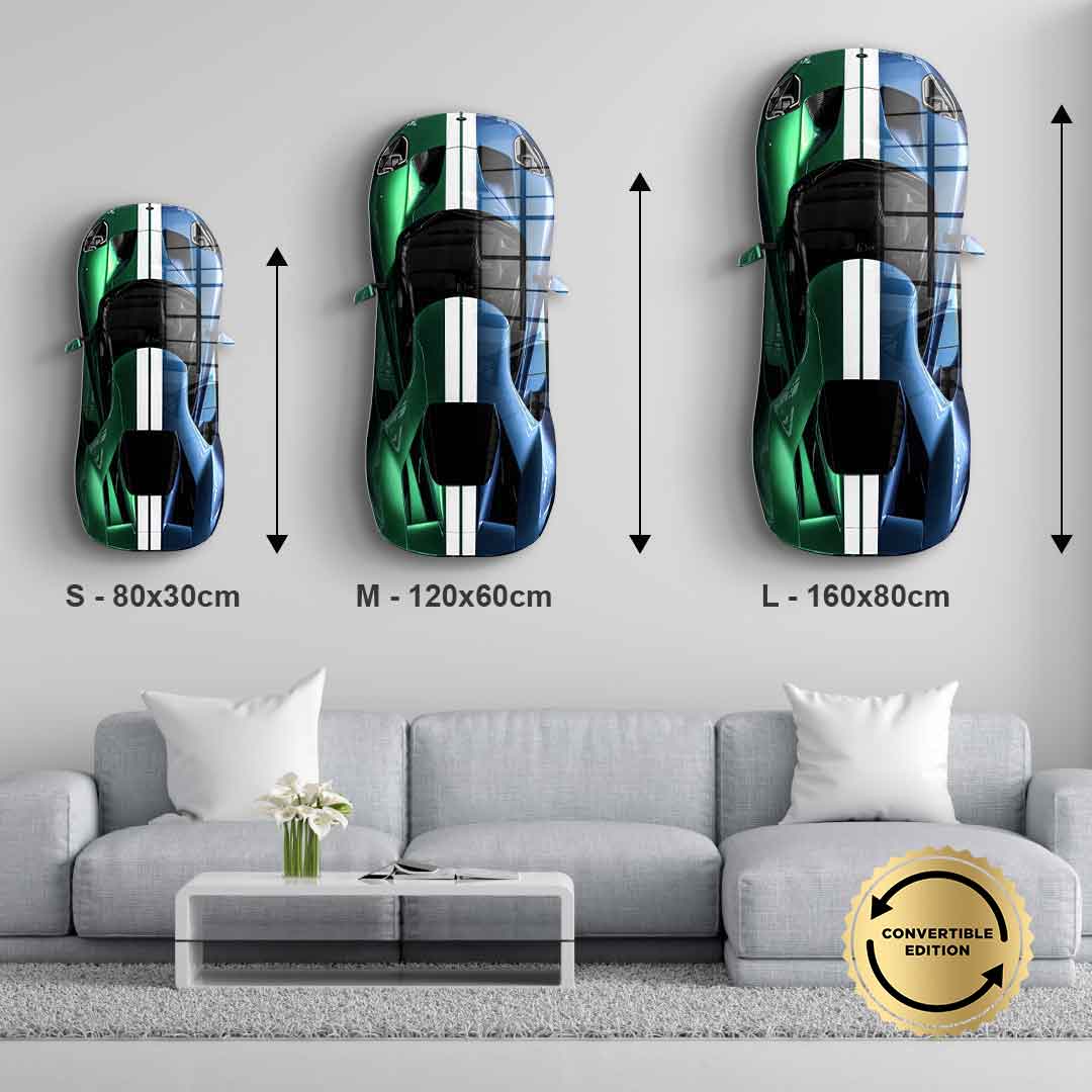 Wandskulptur Ford GT - Acrylglas