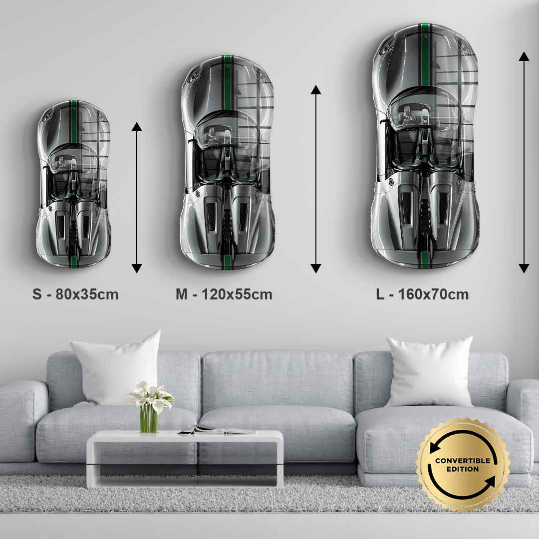 Wandskulptur Porsche 918 Spyder - Acrylglas