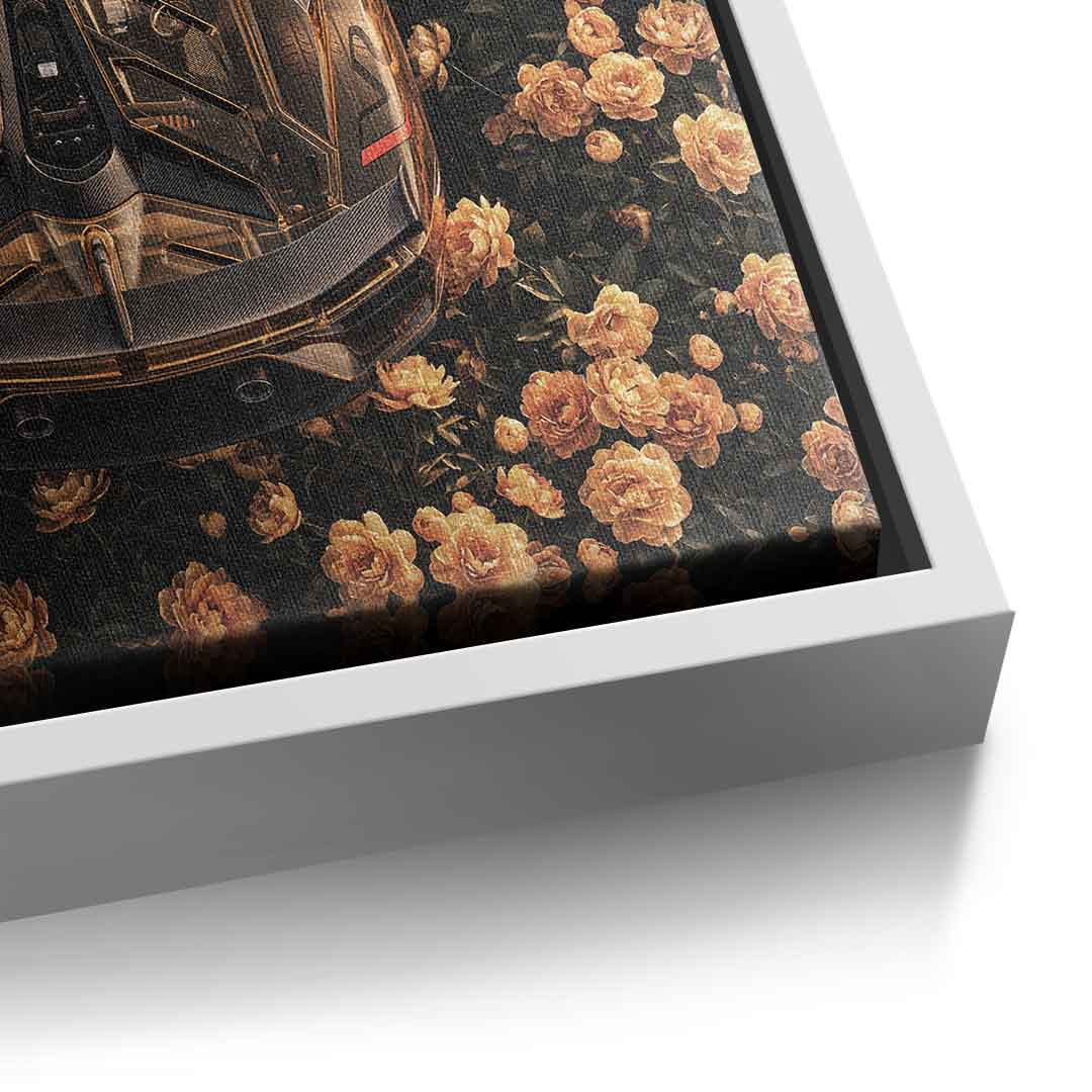 DOTCOMCANVAS® Lamborgini in flowers Leinwandbild – Detailansicht
