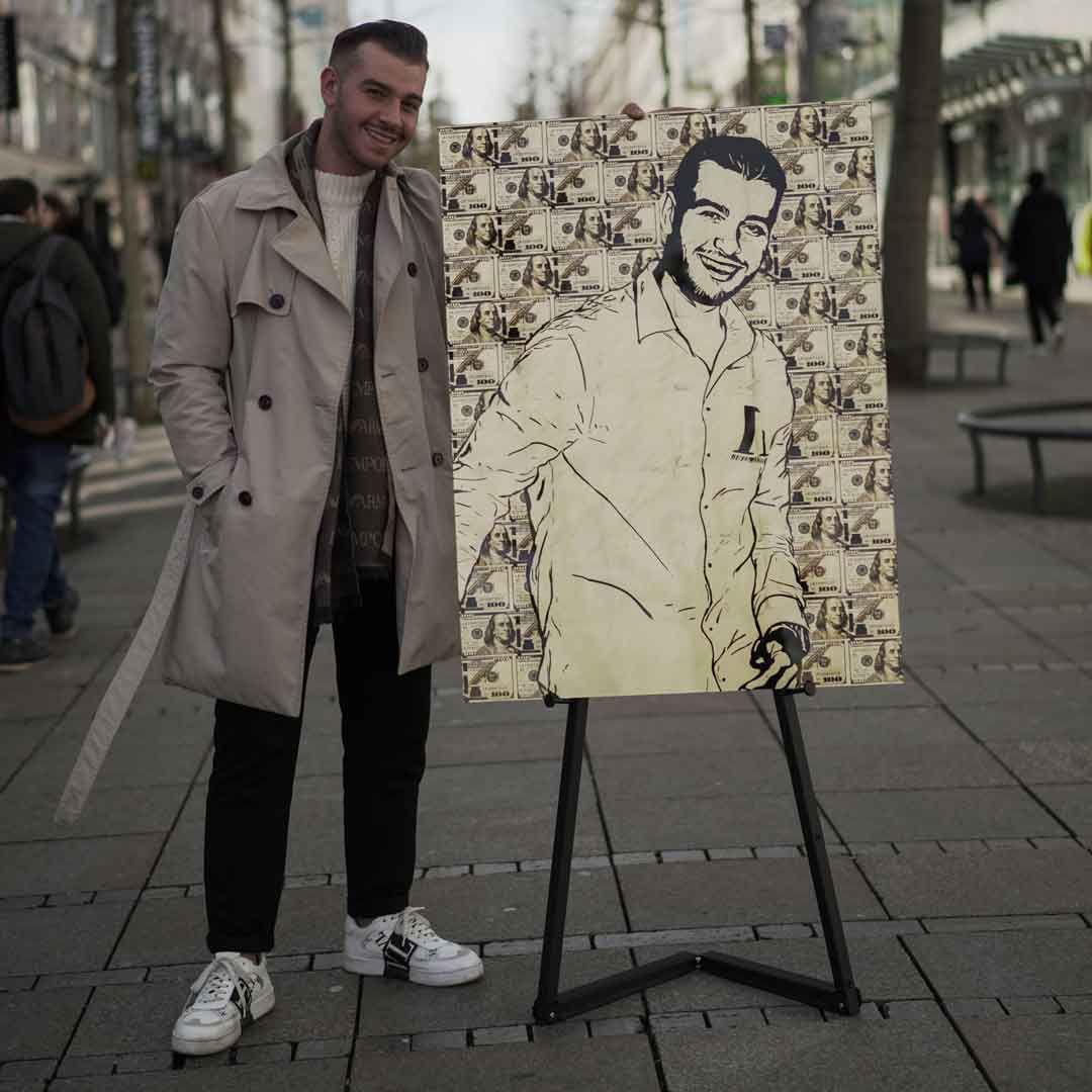 GOLD MONEY PORTRAIT - personalierbar