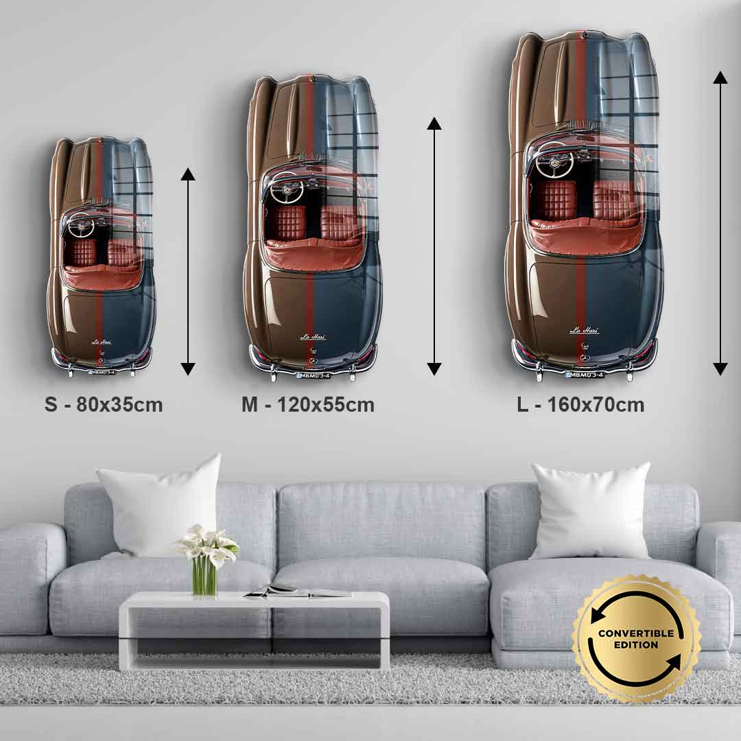 Wall sculpture Mercedes-Benz 300 SL Roadster - acrylic glass