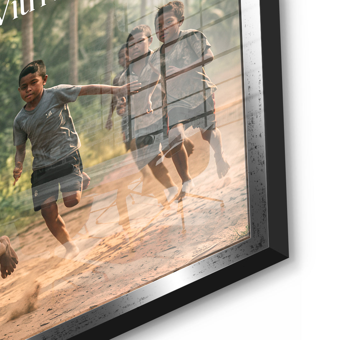Dream Track and Field Acrylglas Detail Silber