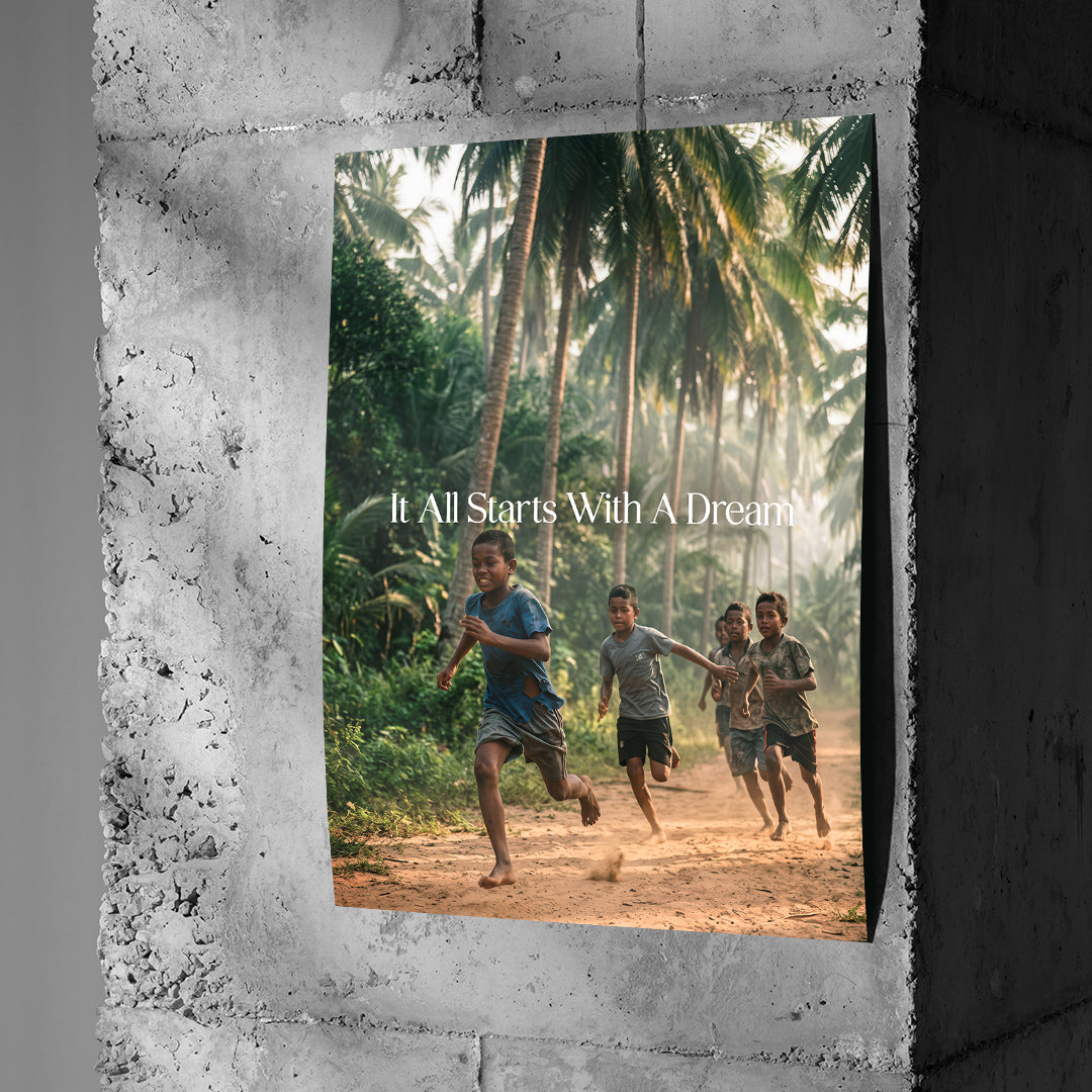 Dream Track and Field Poster Betonwand