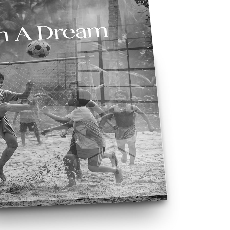 Dream Football Acryl Schwarzweiß Echtheitszertifikat