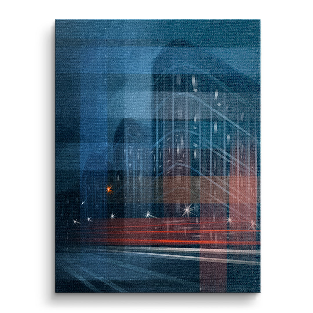 Abstraction of the Blind Morning City Leinwandbild ohne Rahmen