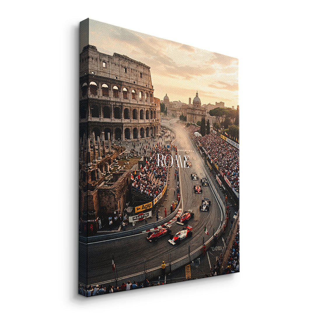 DOTCOMCANVAS Rome F1 Leinwandbild Seitenansicht ohne Rahmen