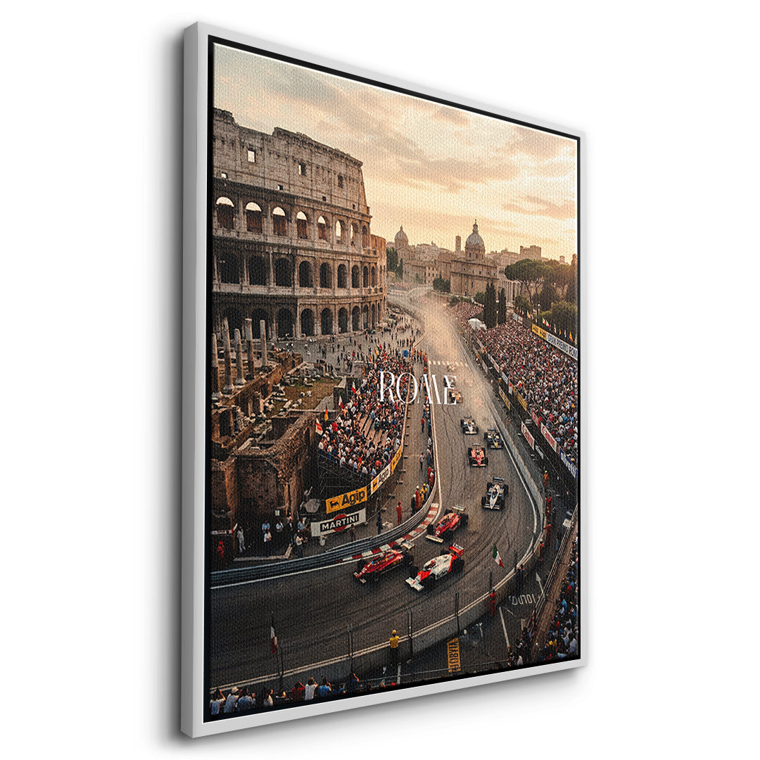 DOTCOMCANVAS Rome F1 Leinwandbild Seitenansicht weiss