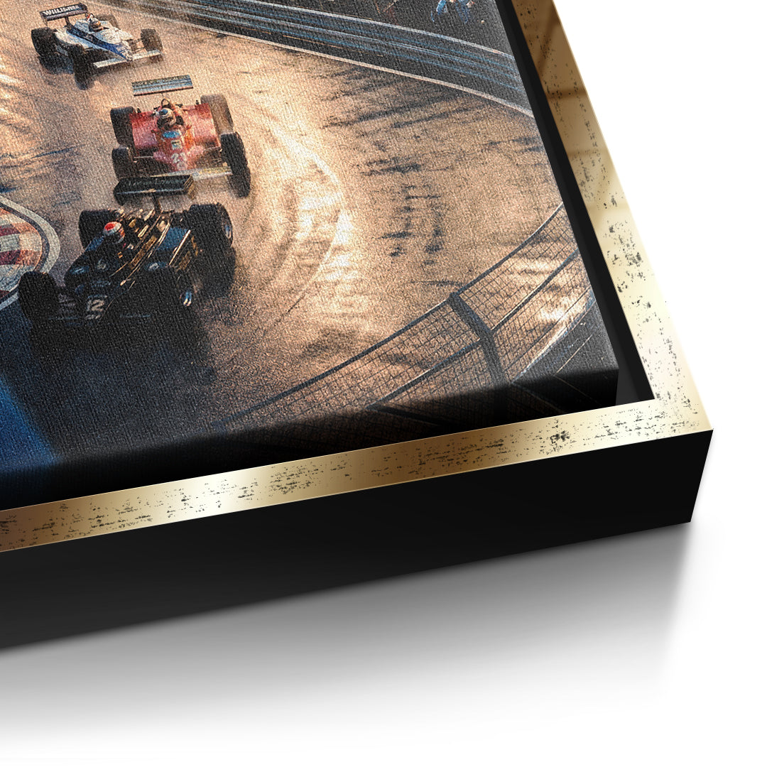 DOTCOMCANVAS Tokyo F1 Leinwandbild Detail gold
