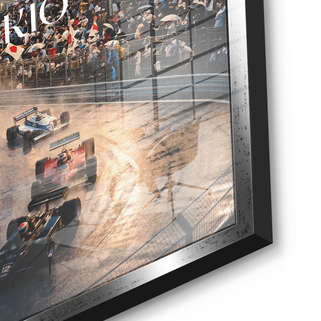 DOTCOMCANVAS Tokyo F1 Acrylglasbild Detail silber