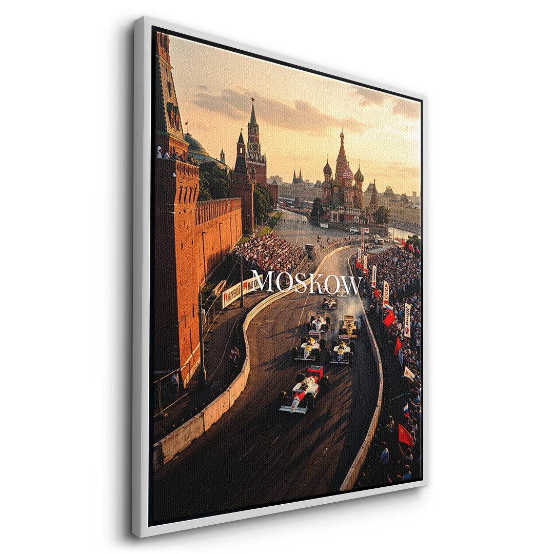 DOTCOMCANVAS Moscow F1 Leinwandbild Seitenansicht weiss