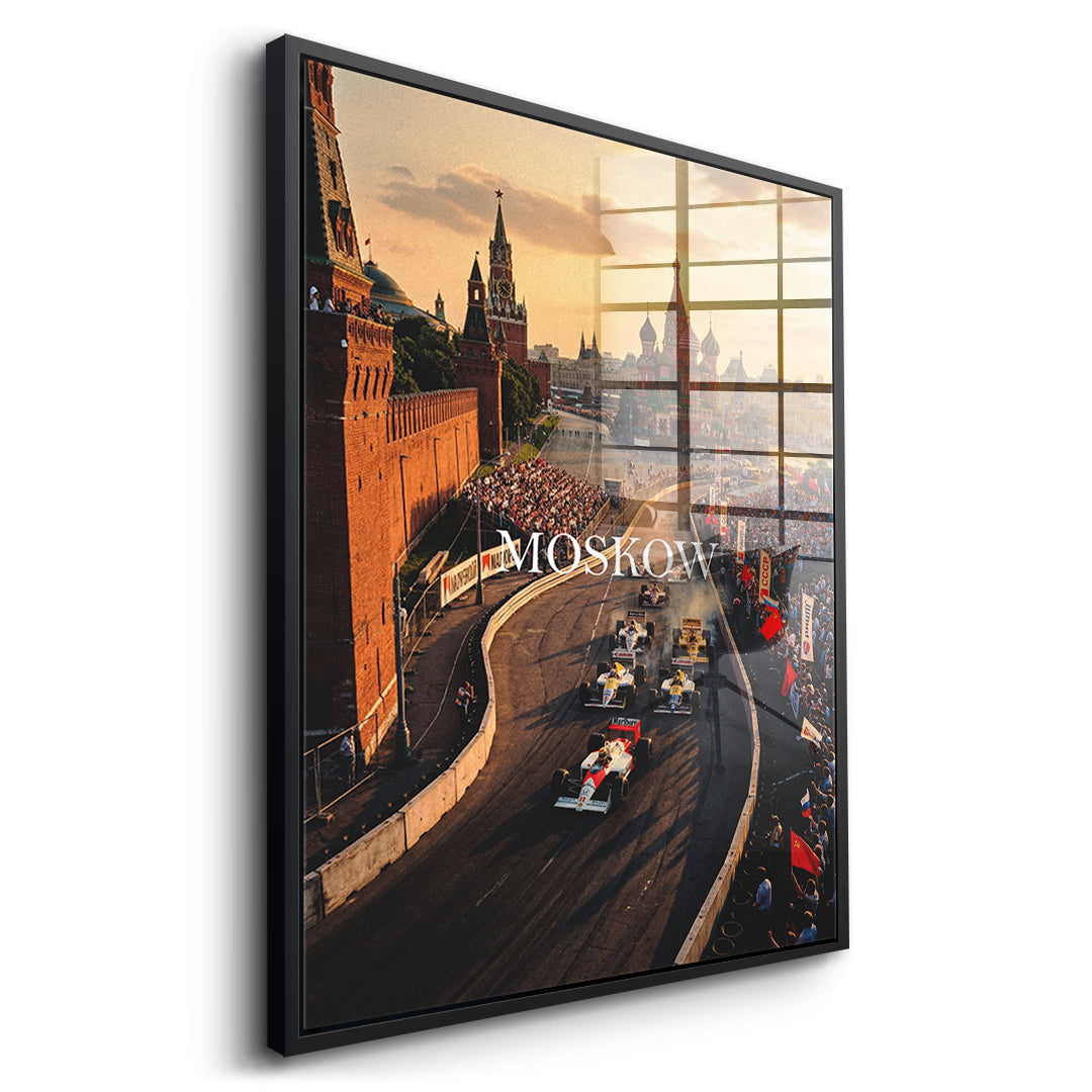 DOTCOMCANVAS Moscow F1 Acrylglasbild Seitenansicht schwarz