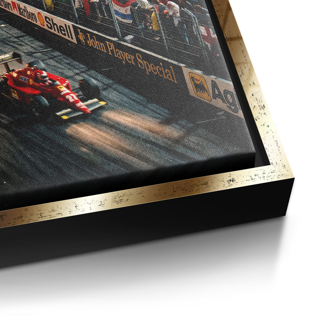 DOTCOMCANVAS London F1 Leinwandbild Detail gold