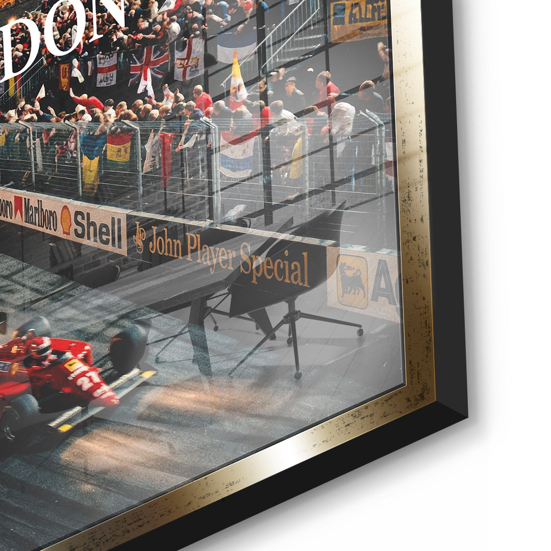 DOTCOMCANVAS London F1 Acrylglasbild Detail gold