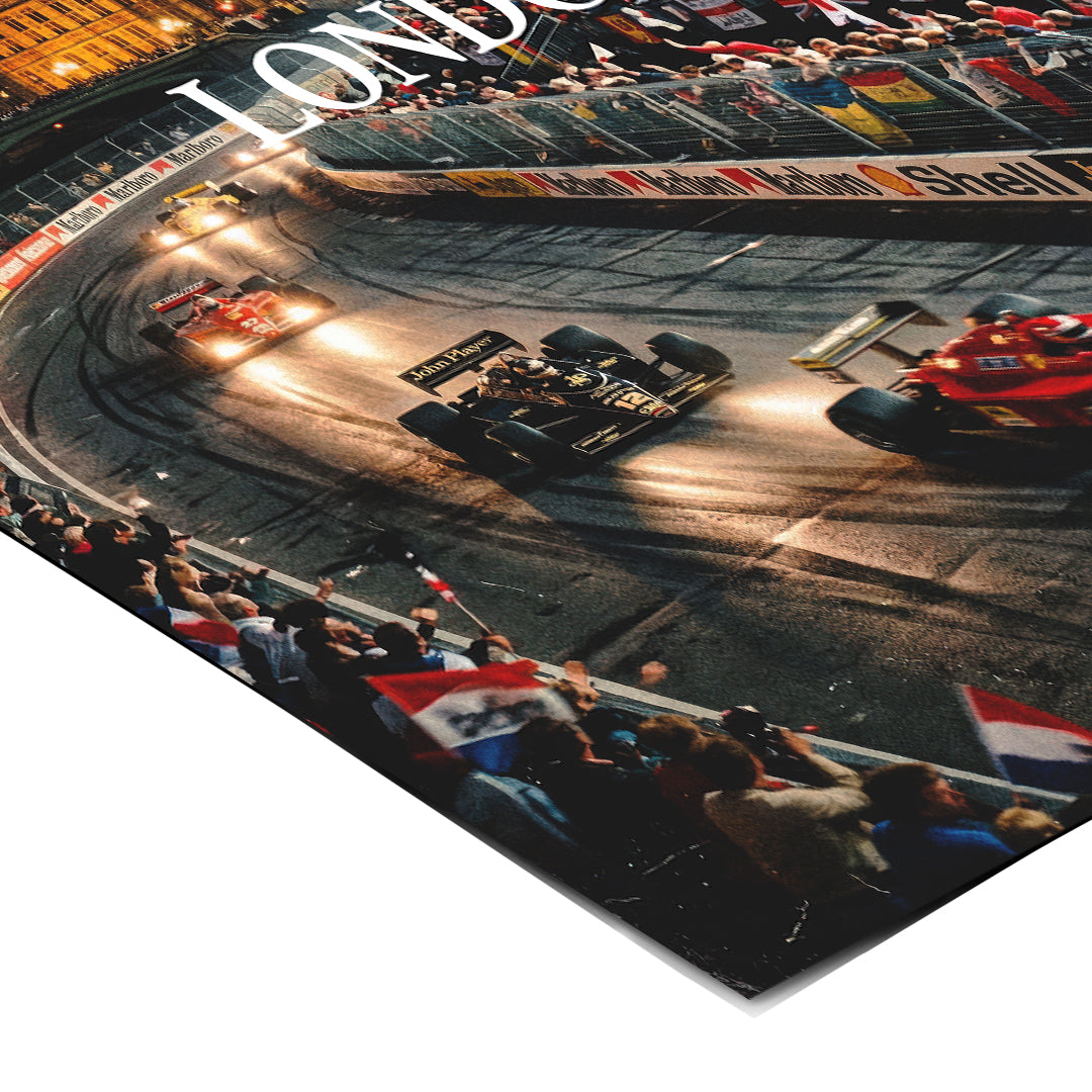DOTCOMCANVAS London F1 Poster Corner Detail