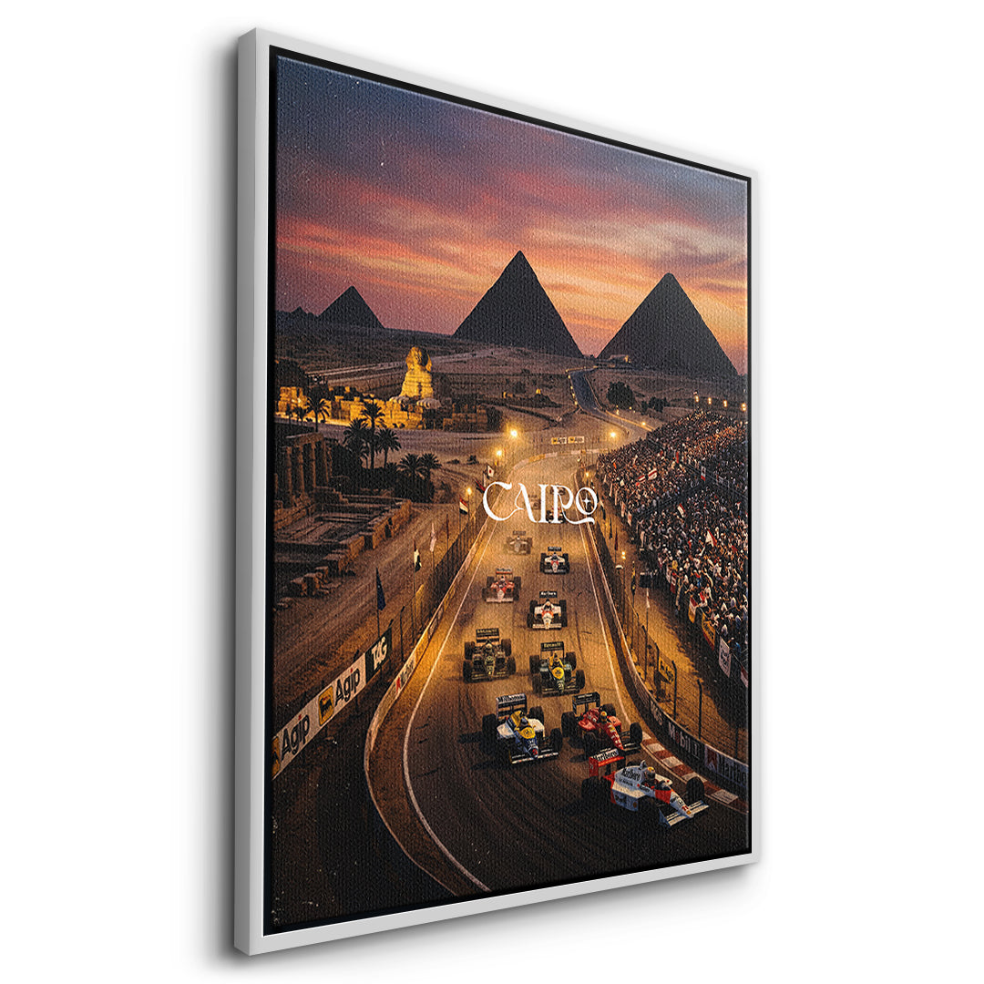 DOTCOMCANVAS Cairo F1 Leinwandbild Seitenansicht weiss