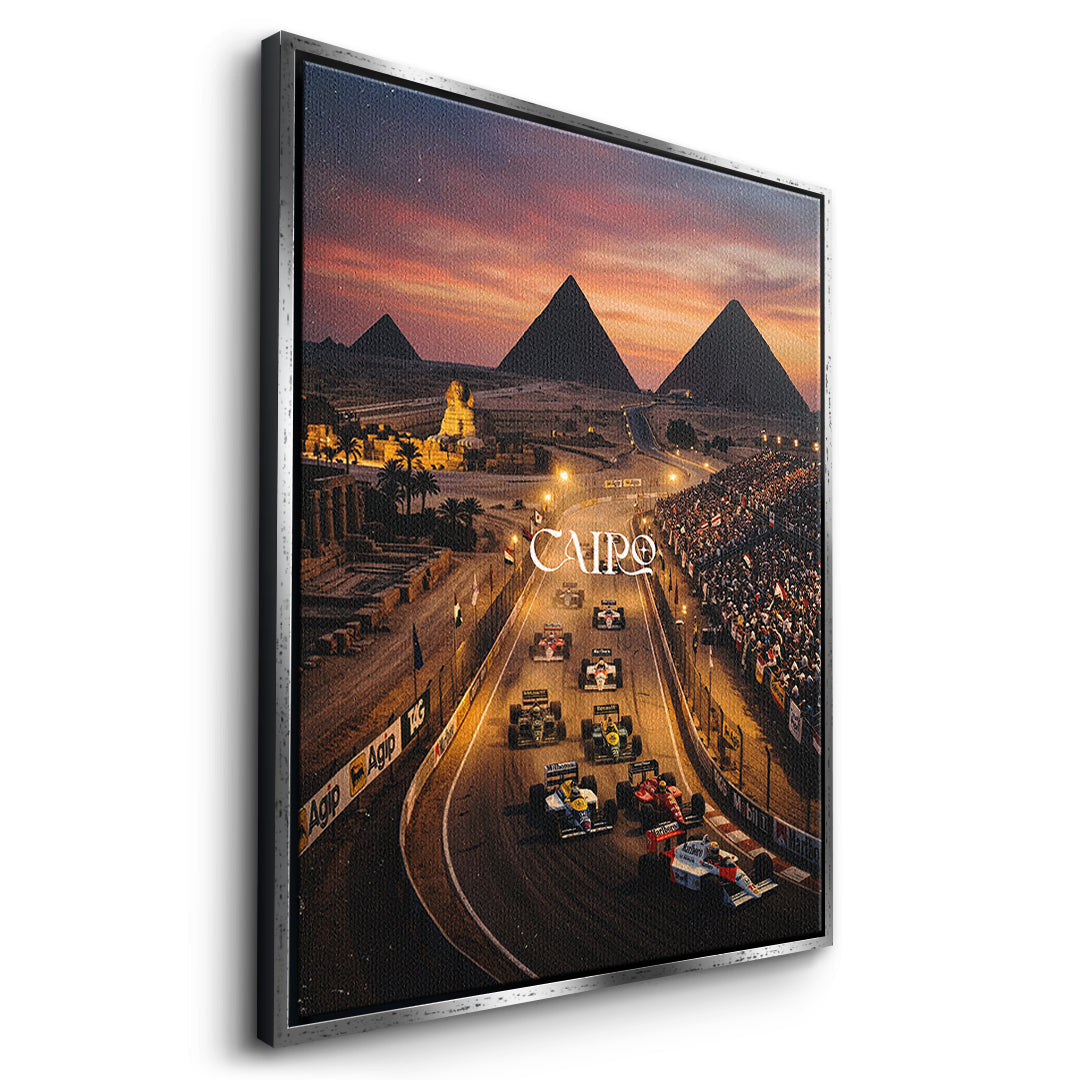 DOTCOMCANVAS Cairo F1 Leinwandbild Seitenansicht silber