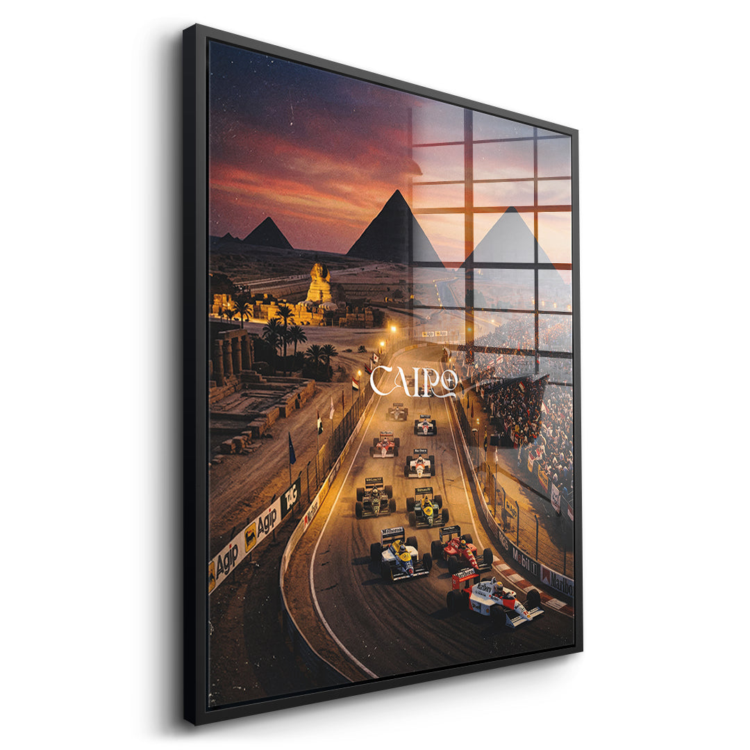 DOTCOMCANVAS Cairo F1 Acrylglasbild Seitenansicht schwarz