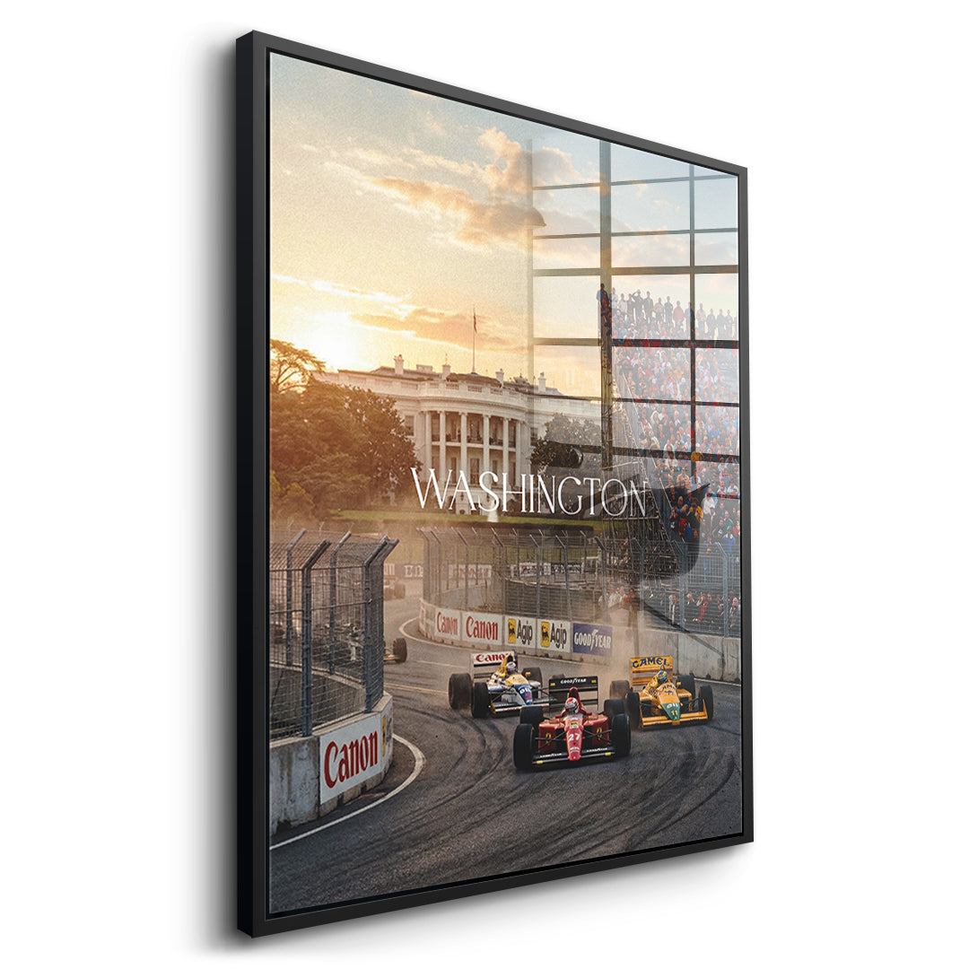 DOTCOMCANVAS Washington F1 Acrylglasbild Seitenansicht schwarz