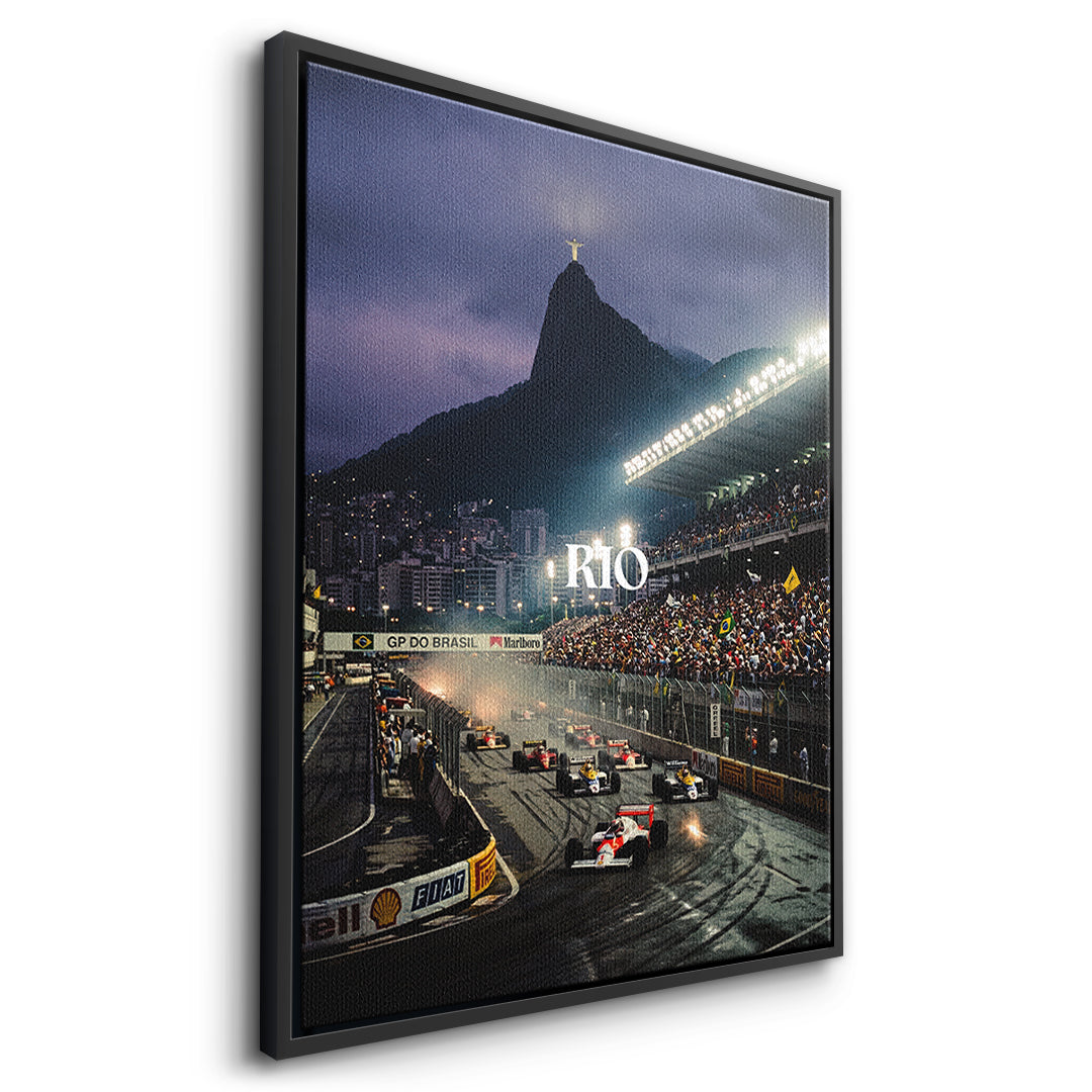 DOTCOMCANVAS Rio F1 Leinwandbild Seitenansicht schwarz