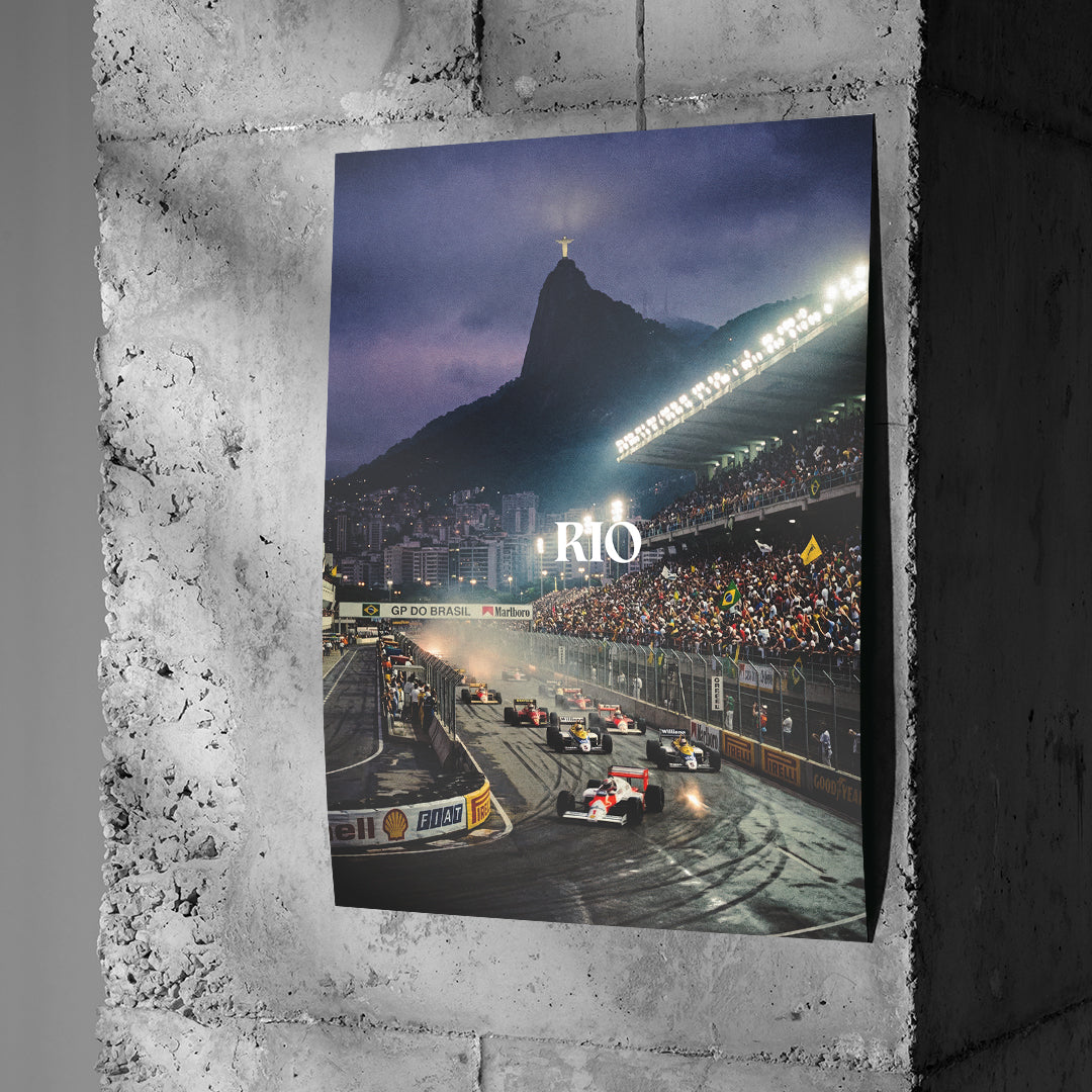 DOTCOMCANVAS Rio F1 Poster auf Betonwand