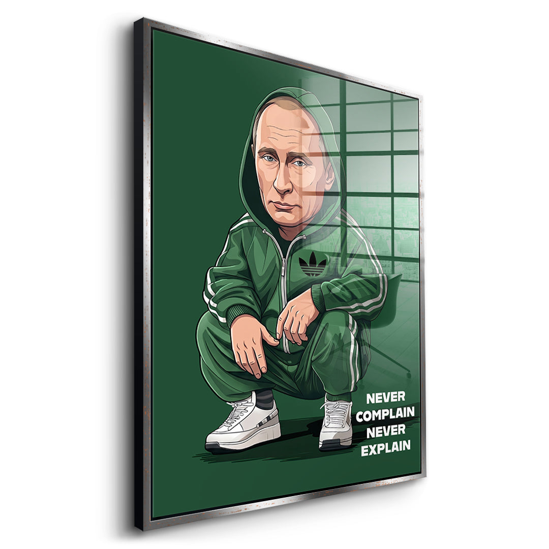 Putin Swag Acrylglasbild Seite Silber