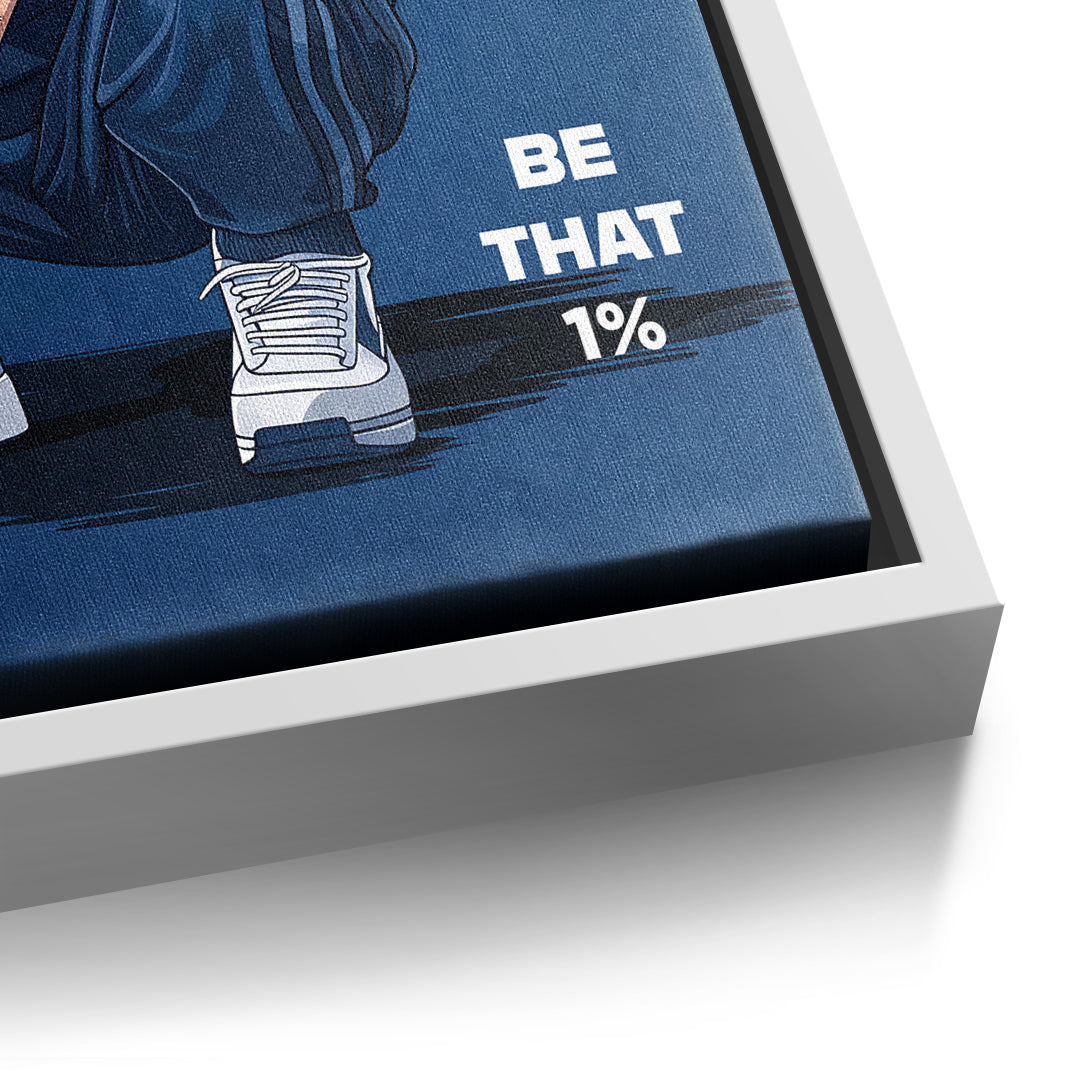 DOTCOMCANVAS Elon Musk Swag Leinwandbild Detail mit weissem Rahmen