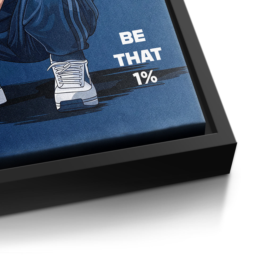 DOTCOMCANVAS Elon Musk Swag Leinwandbild Detail mit schwarzem Rahmen