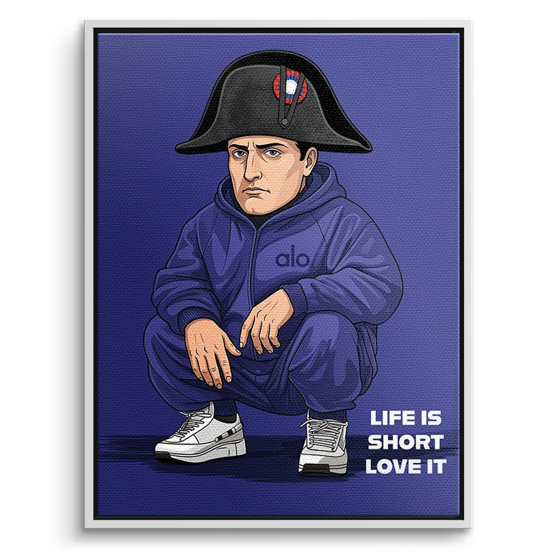 Napoleon Swag Leinwandbild weißer Rahmen Frontalansicht