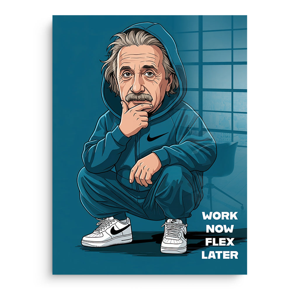 DOTCOMCANVAS Albert Einstein Swag Acrylglasbild Vorderansicht ohne Rahmen