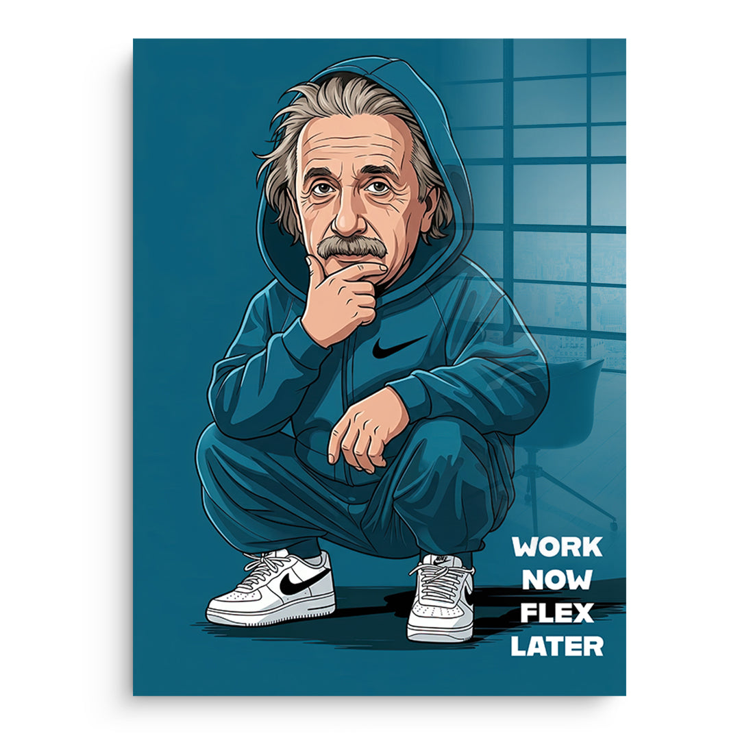 Albert Einstein Swag Acrylglasbild – Detail