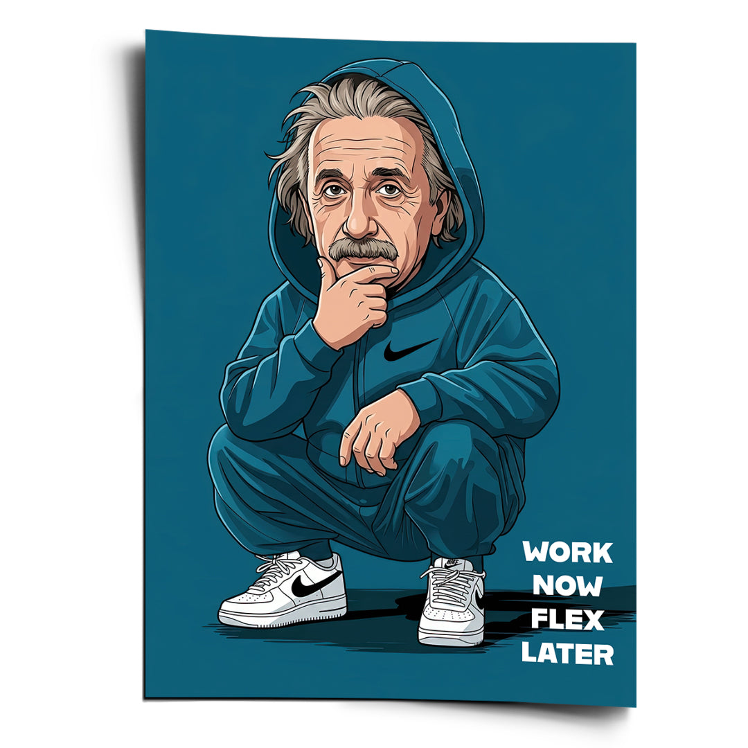DOTCOMCANVAS Albert Einstein Swag Poster Vorderansicht