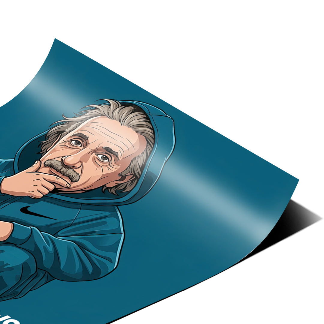 DOTCOMCANVAS Albert Einstein Swag Poster Corner-Detail