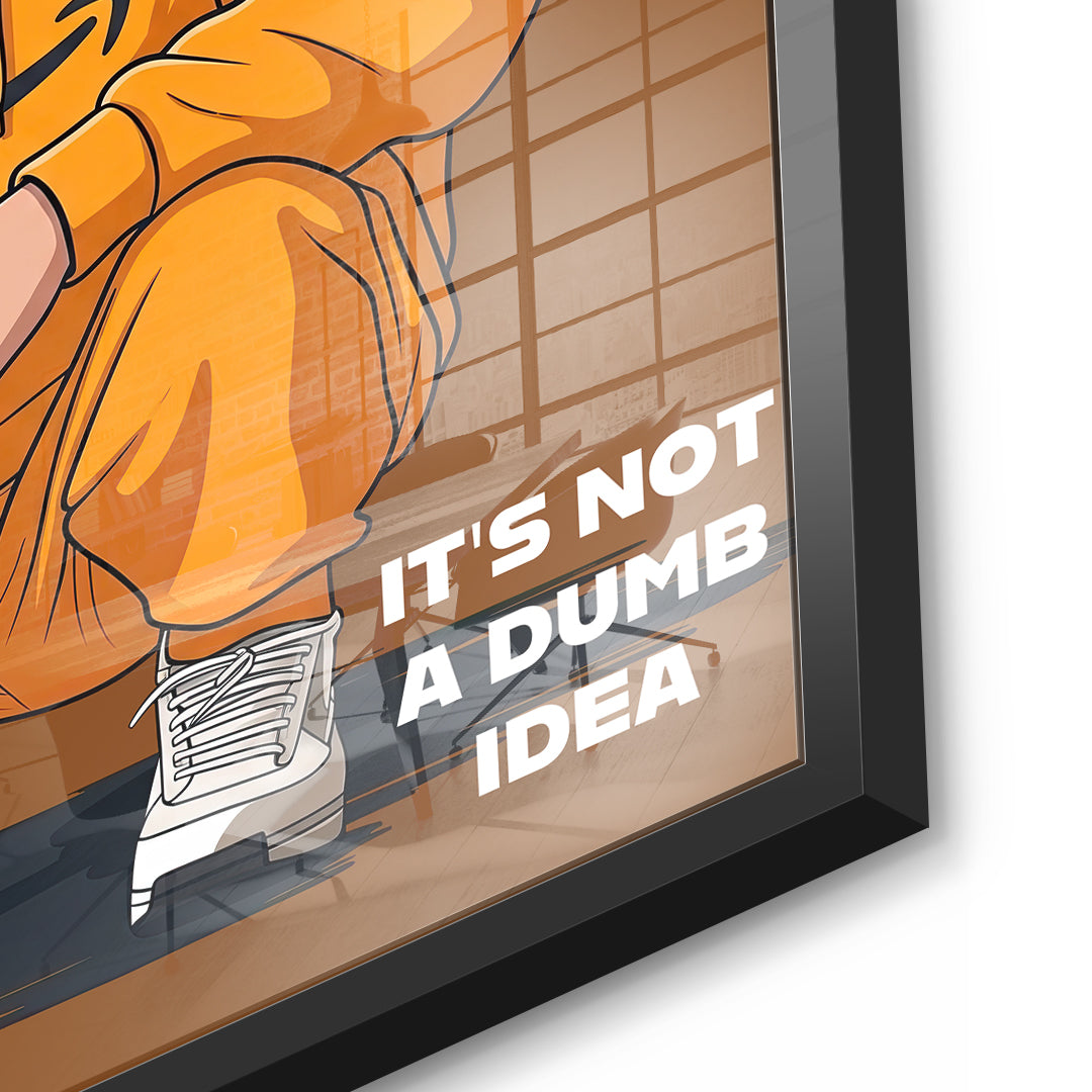 DOTCOMCANVAS Jeff Bezos Swag Acrylglasbild Detail mit schwarzem Rahmen