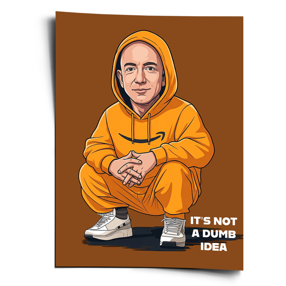 DOTCOMCANVAS Jeff Bezos Swag Poster Vorderansicht