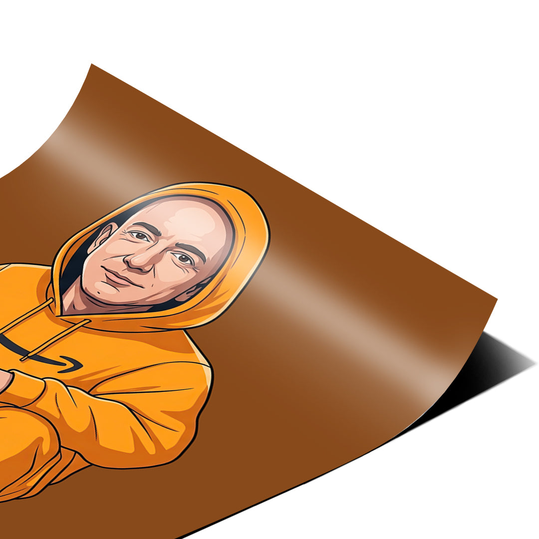 DOTCOMCANVAS Jeff Bezos Swag Poster Corner-Detail