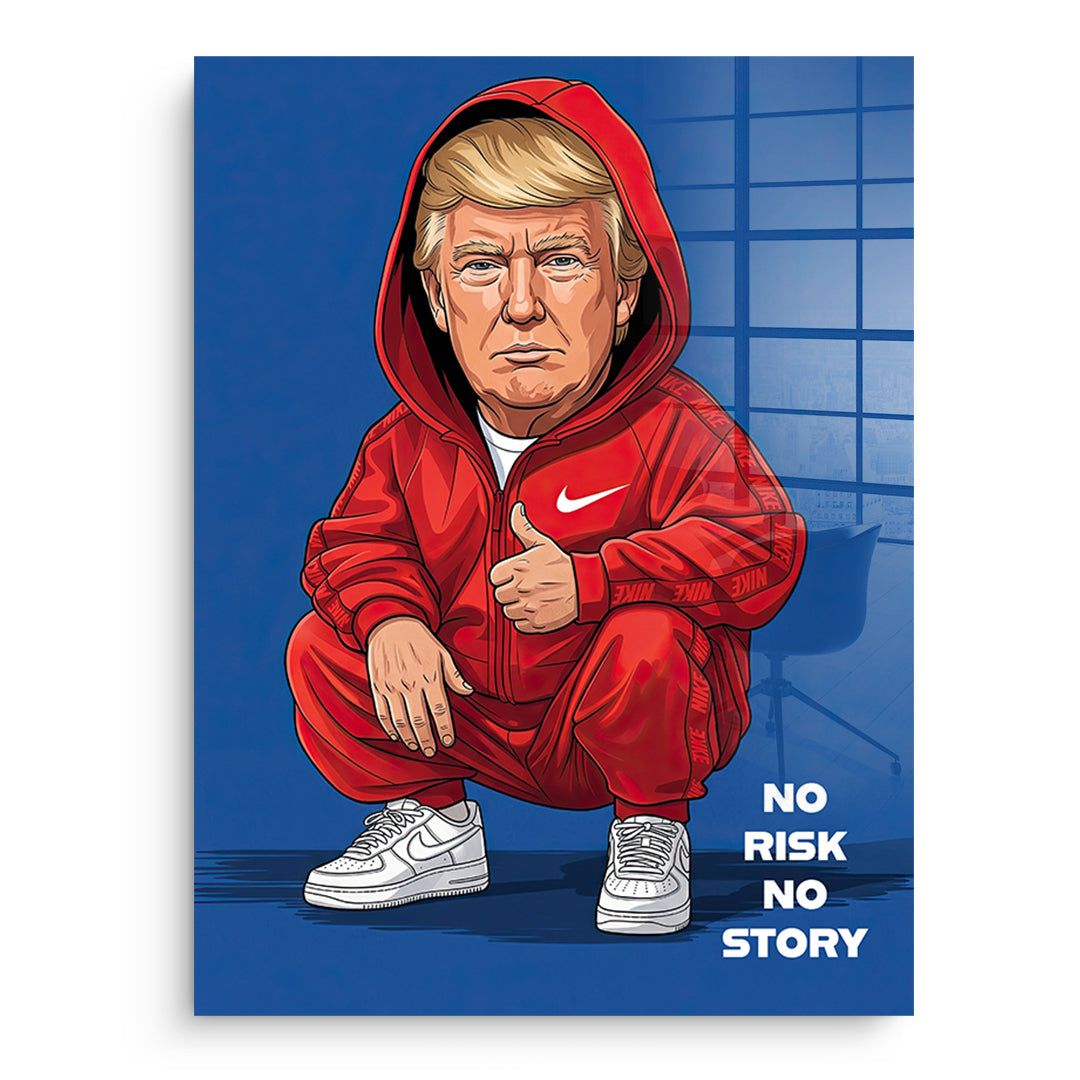 DOTCOMCANVAS Trump Swag Acrylglasbild Vorderansicht ohne Rahmen