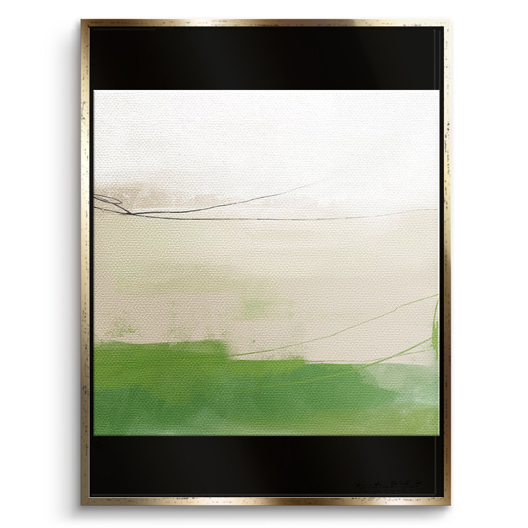 DOTCOMCANVAS What stayed Leinwandbild front Goldener Rahmen