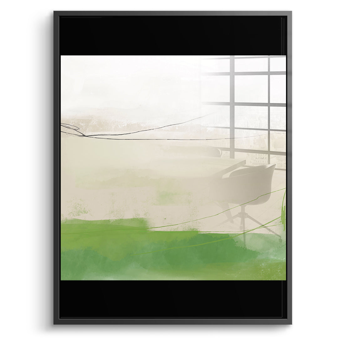 DOTCOMCANVAS What stayed Acrylglasbild front Schwarzer Rahmen
