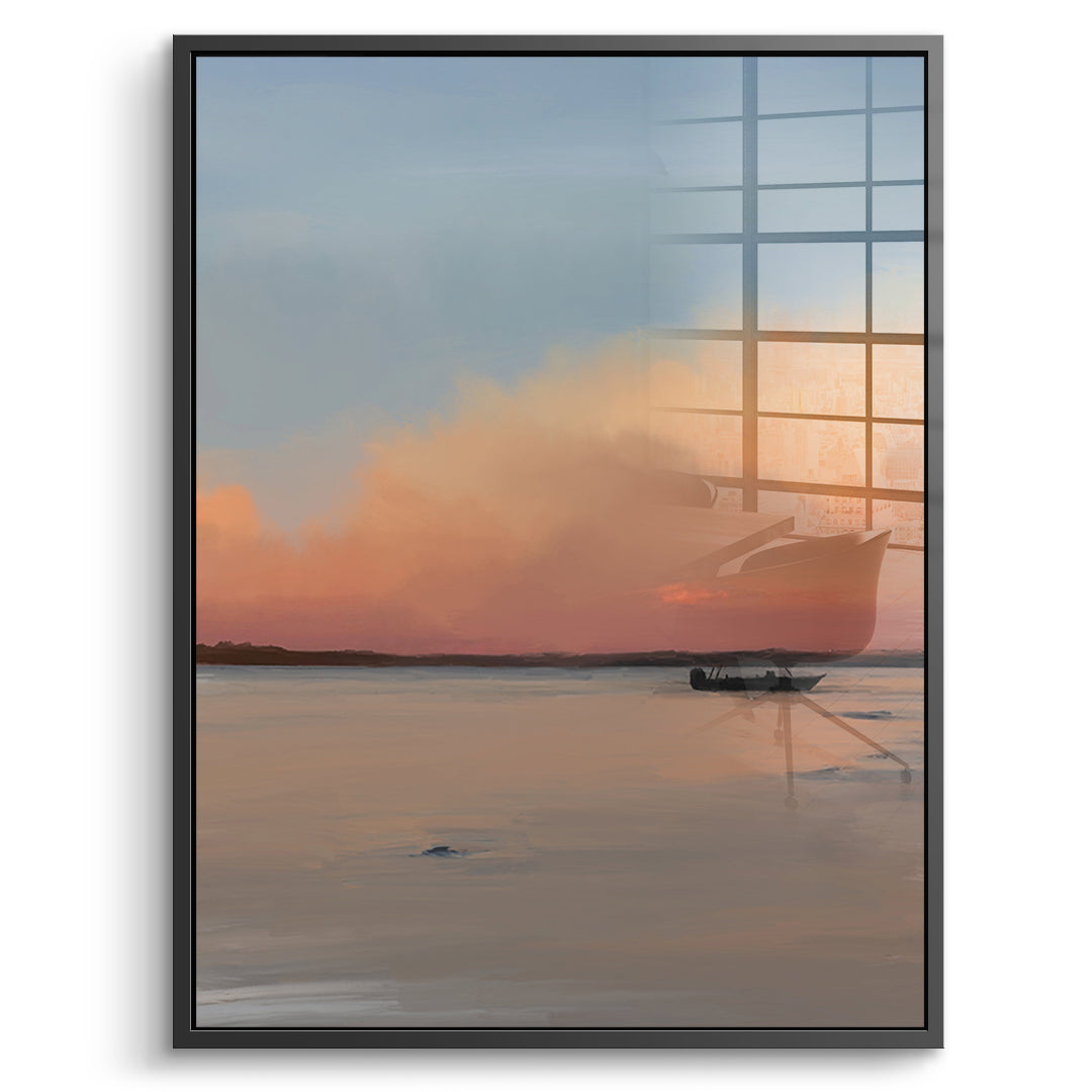 DOTCOMCANVAS Porto Rico Acrylglasbild Vorderansicht mit schwarzem Rahmen
