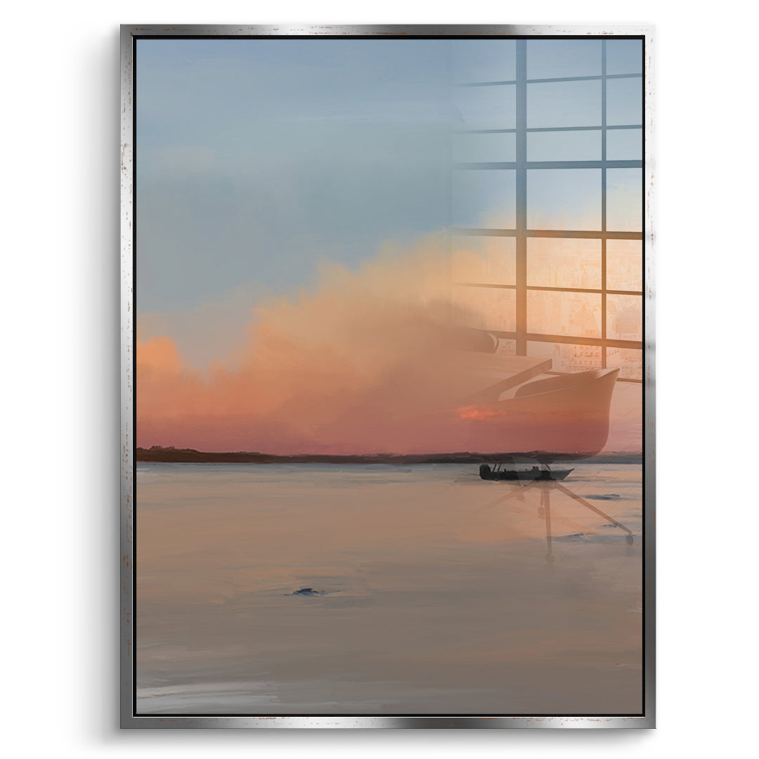 DOTCOMCANVAS Porto Rico Acrylglasbild Vorderansicht mit silbernem Rahmen