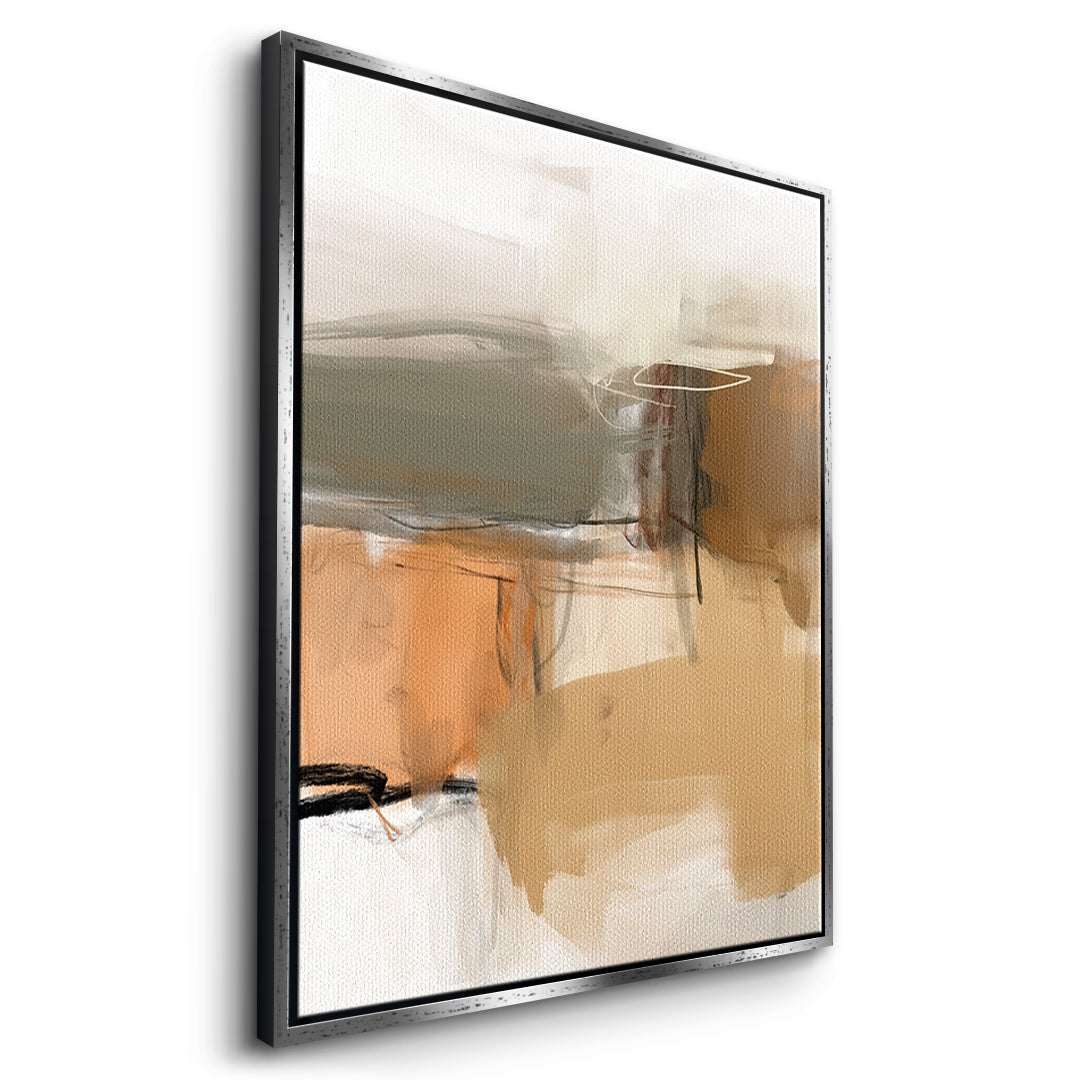 DOTCOMCANVAS Close To My Chest 01 Leinwandbild Seitenansicht Silber