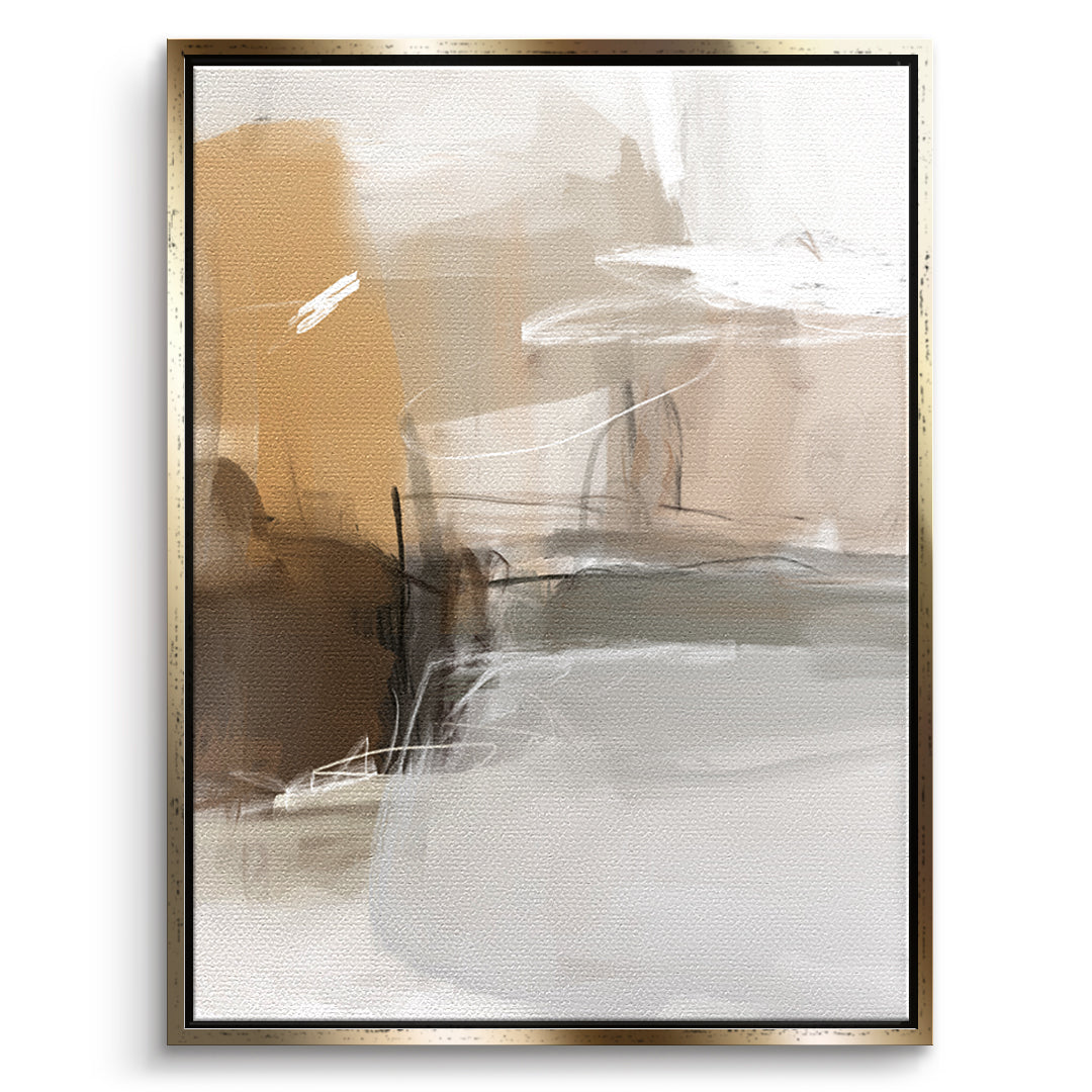 DOTCOMCANVAS Close To My Chest 02 Leinwandbild Vorderansicht Gold
