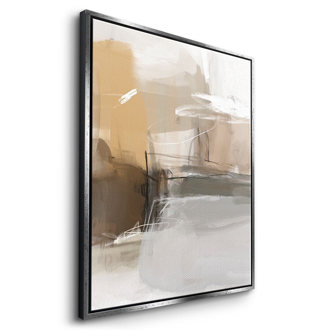 DOTCOMCANVAS Close To My Chest 02 Leinwandbild Seitenansicht Silber