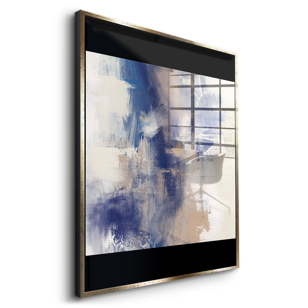 DOTCOMCANVAS A pause that breathed Acrylglasbild Seitenansicht goldener Rahmen