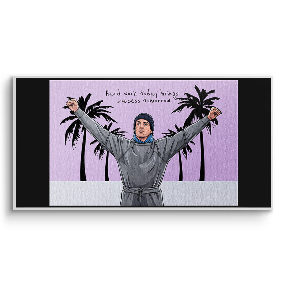 Leinwandbild Hard work today Weiß