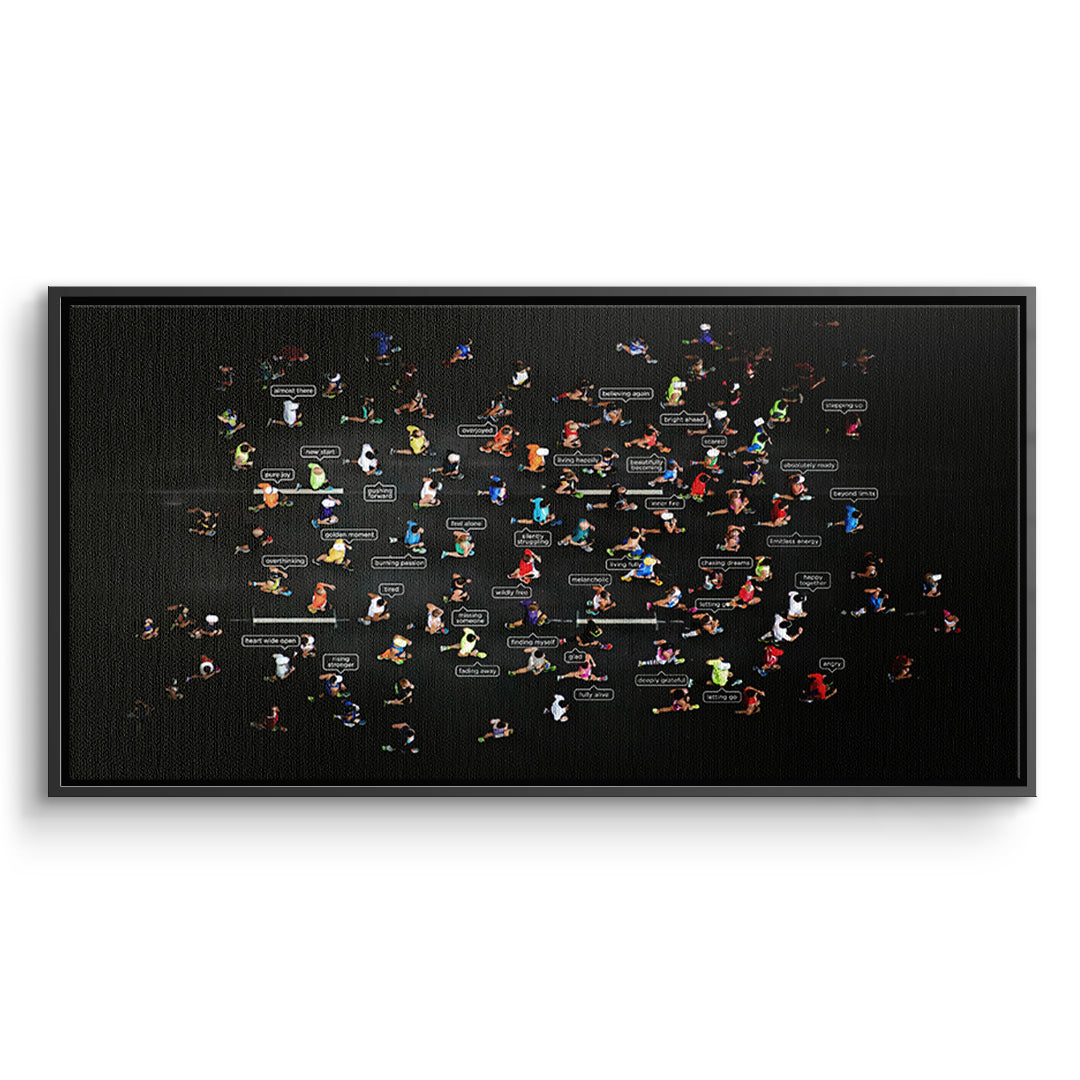 Leinwandbild Small people thing Schwarz